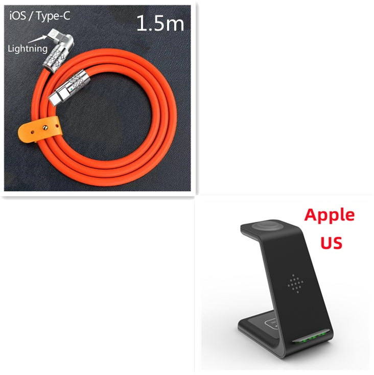 3-in-1 Wireless Charging Station – Fast Charger Dock & Phone Stand