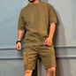 Men's Workwear Multi-pocket Shorts Tracksuit